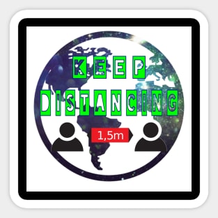 keep distance Sticker